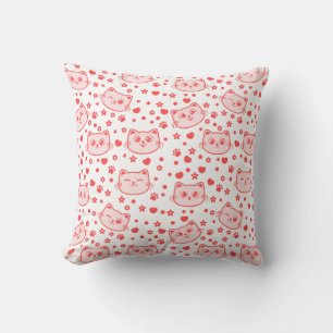 Cat lovers so cute red colour cushion