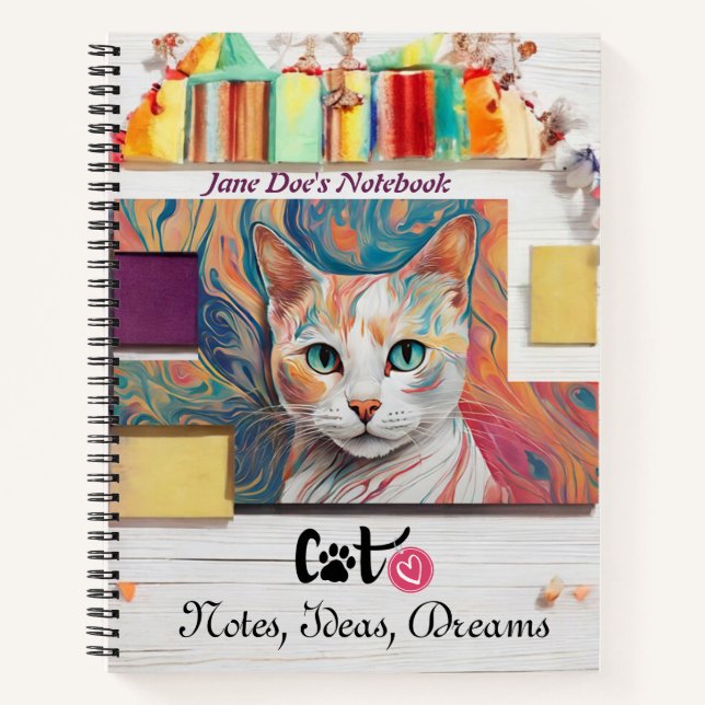 Cat Lover's Spiral Notebook (Front)