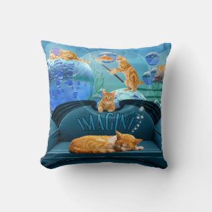 Cat Lover's Tabby Dreams Fantasy Cushion