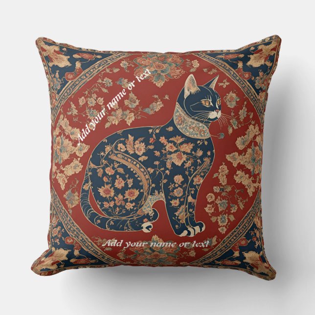 Cat Lover's Throw Pillow (Front)