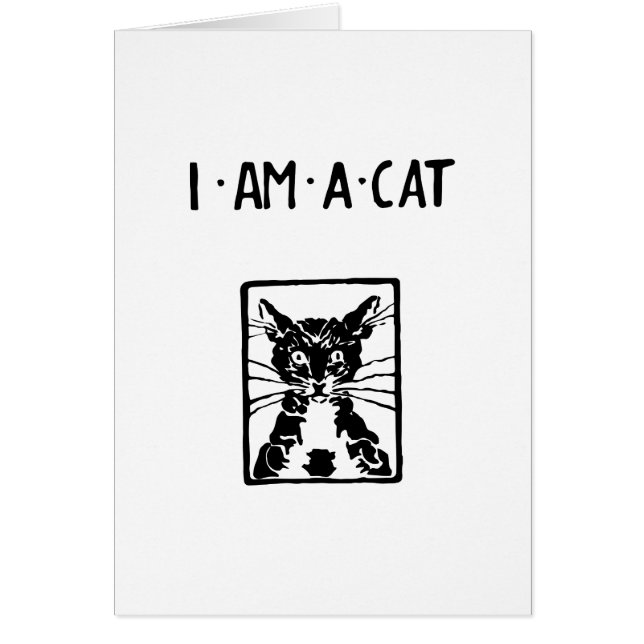 Cat Lovers Typography Quotes I Am A Cat (Front)