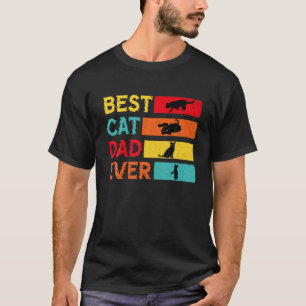 Cat Lovers Vintage Best Cat Dad Ever Retro Father' T-Shirt