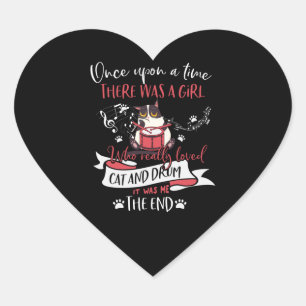 Cat Lovers Who Really Loved Cat And Violin Gift Heart Sticker