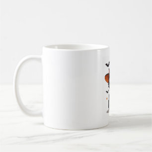 Cat Lovers Witches Hat on Tuxedo Cat Halloween Men Coffee Mug