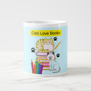 Cat Loves Boots Large Coffee Mug