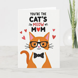 Cat Loves Mothers Day Art Card