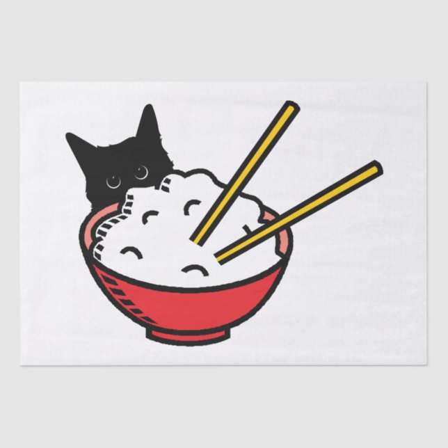 Cat Loves Rice Tissue Paper (Front)