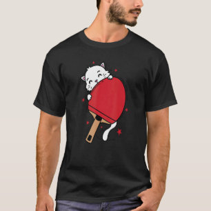 Cat loves Table Tennis Sport Hobby Pet T-Shirt