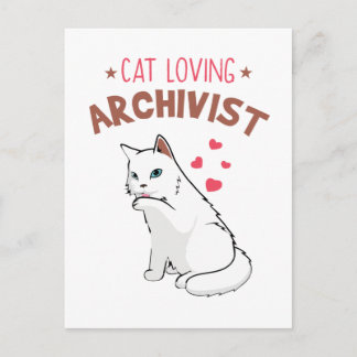 Cat Loving Archivist Postcard