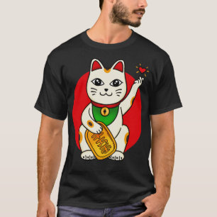 Cat lucky finger heart T-Shirt