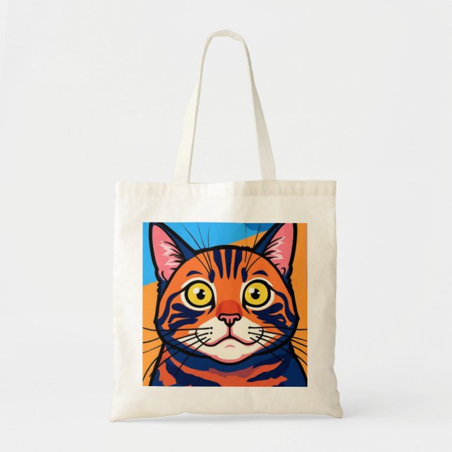 Cat, Mackerel, Domestic cat Tote Bag (Front)