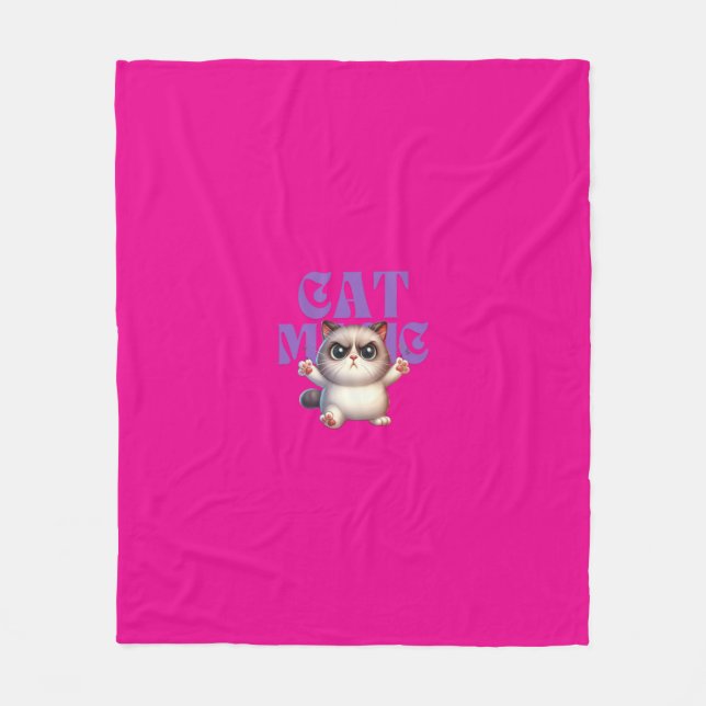 Cat Magic Fleece Blanket (Front)