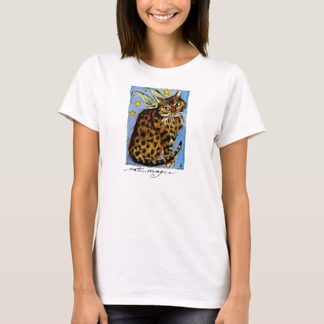 Cat Magic Ocicat Fairy tee shirt (Front)