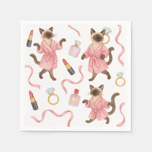 Cat Make up ARTIST for woman Girl Lady cat lovers Napkin