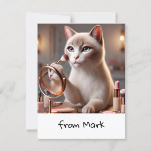 Cat Make up Artist Perfect for Cat Lovers Postcard