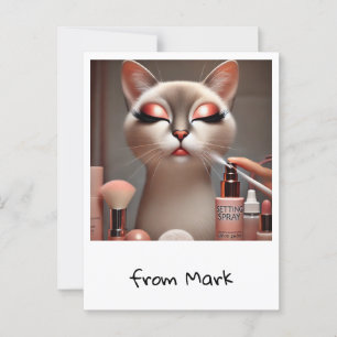 Cat Make up Artist Perfect for Cat Lovers Postcard