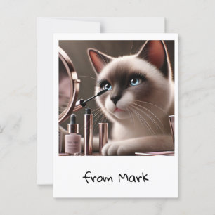 Cat Make up Artist Perfect for Cat Lovers Postcard
