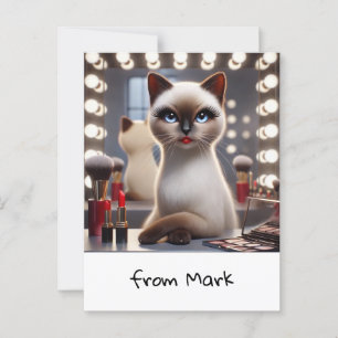 Cat Make up Artist Perfect for Cat Lovers  Postcard