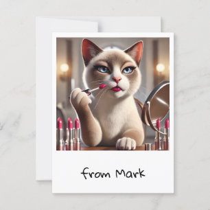 Cat Make up Artist Perfect for Cat Lovers Postcard
