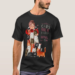 Cat Makes Me Happy T-Shirt
