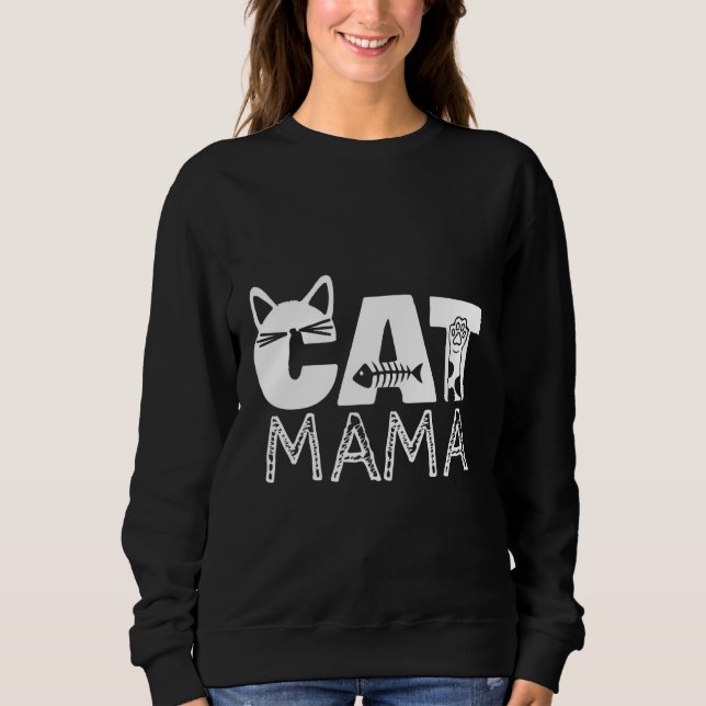 Cat Mama Cat Mum Sweatshirt (Front)