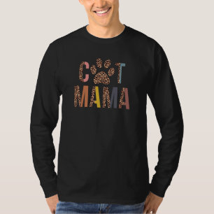 Cat Mama Leopard Mum Pets Kitten Paw Cat Mother T-Shirt