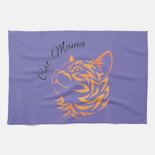 Cat Mama  Tea Towel (Horizontal)