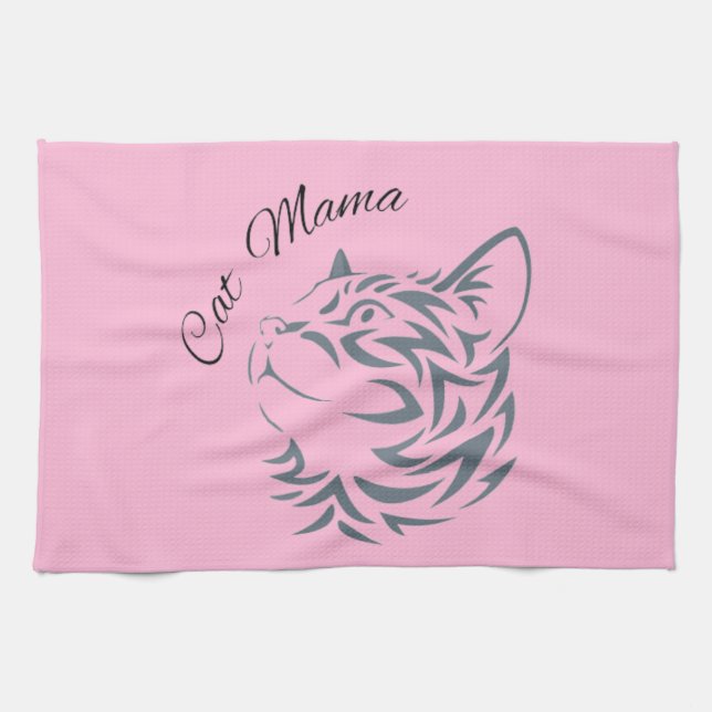 Cat Mama       Tea Towel (Horizontal)