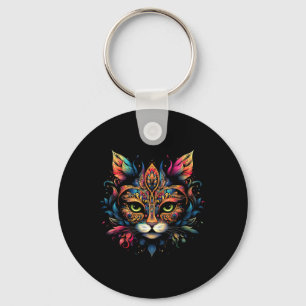 Cat Mardi Gras 1 Key Ring