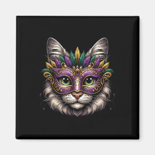 Cat Mardi Gras For Women Girls Cat Lover New Orlea Magnet