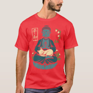 Cat Meditation Buddhism Buddha by Tobe Fonseca T-Shirt