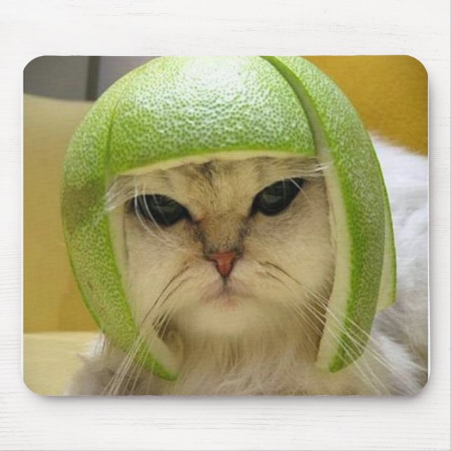 Cat Melon Mouse Pad (Front)