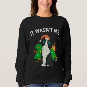 Cat Meme  Cat  Meowy Christmas Tree Light  1 Sweatshirt