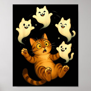 Cat Meme Funny Soky Halloween Kitty  Poster