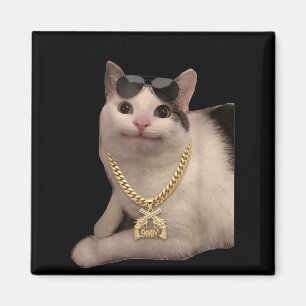 Cat Meme Silly Cat Wait Goated Funny for Gen Z Magnet