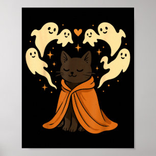 Cat Meme Soky Cute Black Halloween  Poster