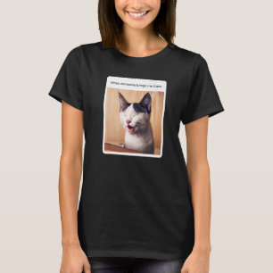 Cat Meme When Someone Brings Me Cake T-Shirt