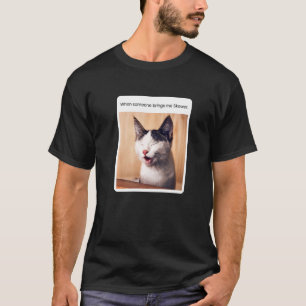 Cat Meme When Someone Brings Me Skewer T-Shirt