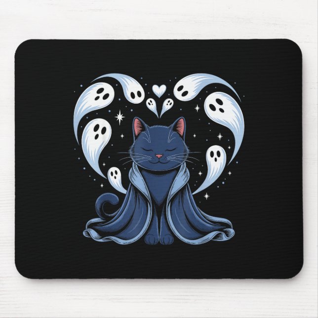 Cat Meme Wizard Soky Fantasy Kitty  Mouse Pad (Front)