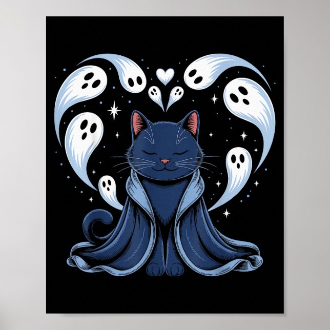 Cat Meme Wizard Soky Fantasy Kitty  Poster (Front)