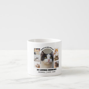 Cat Memorial 7 Photo Collage Pet Tribute Template Espresso Cup
