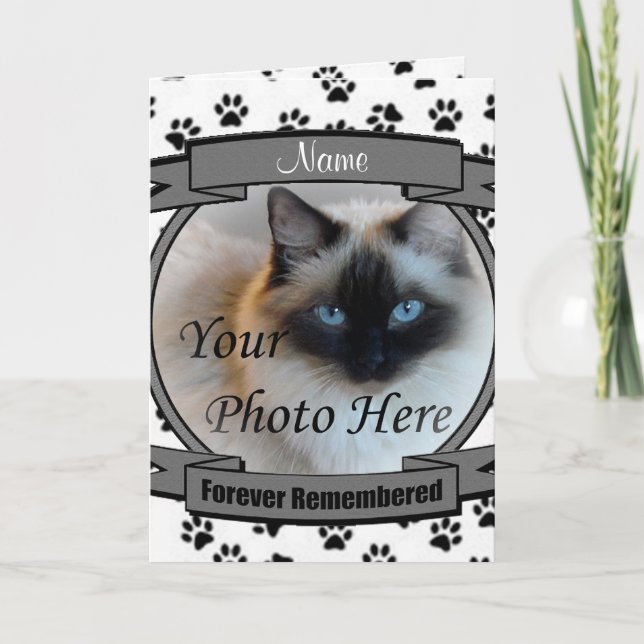 Cat Memorial Announcement - Forever Remembered (Front)