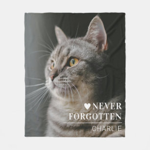 Cat Memorial Gift Pet Loss Keepsake Fleece Blanket