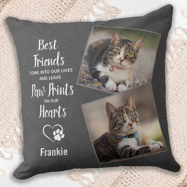 Cat Memorial Pet Loss 2 Photo Cushion (Creator Uploaded)