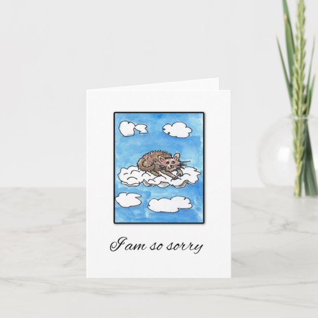 Cat Memorial, Sympathy Card (Front)