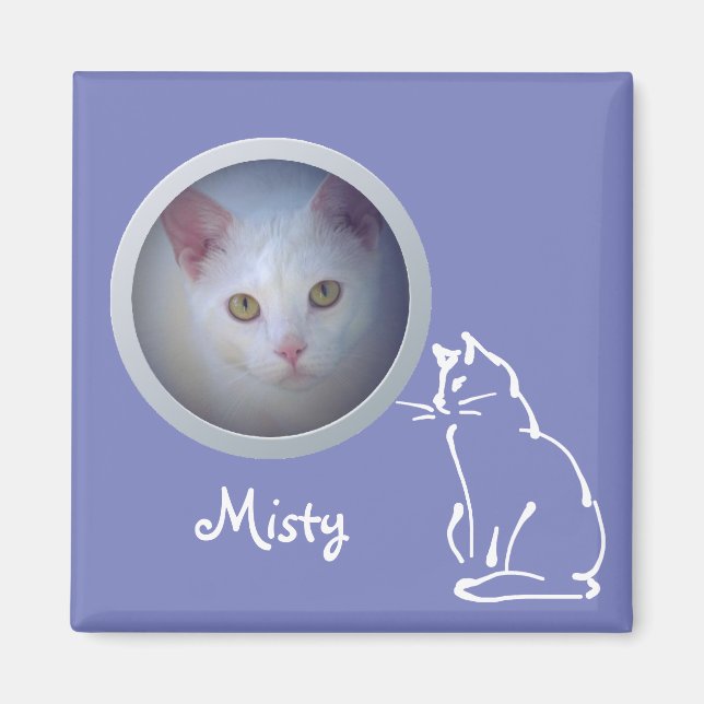 Cat Memory Add a Photo - Sweet Custom Pet Memorial Magnet (Front)