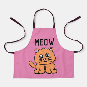 CAT MEOW APRON FOR KIDS GIRLS