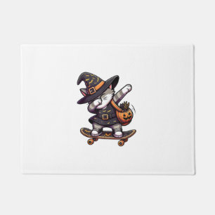 Cat Meow Debbing On Skateboad Apparel Kids Hallowe Doormat