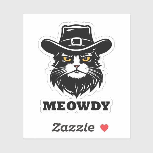 Cat  Meow Howdy Funny Cat (Sheet)