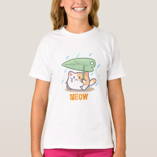 cat meow in raining amazing design  T-Shirt